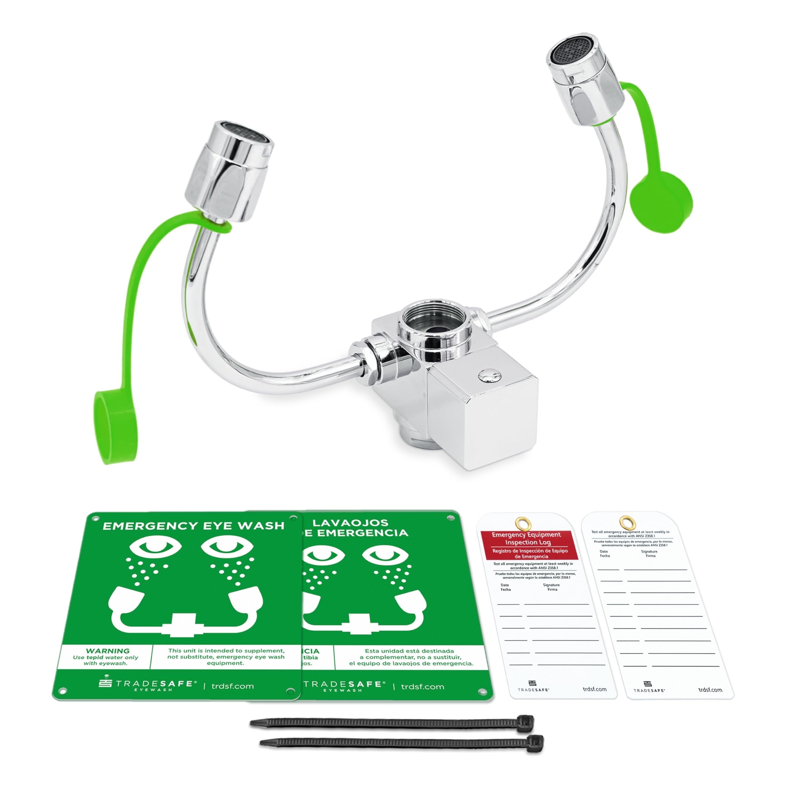 TRADESAFE Faucet Mount Eye Wash Station, Emergency Eye Wash Station OSHA Approved, ANSI Compliant