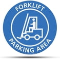 thumbnail image 1 of TRADESAFE Forklift Parking Area Sign, Anti Slip Safety Sign, 17” Diameter Floor Sticker, 12 Mil Vinyl, 1 of 8