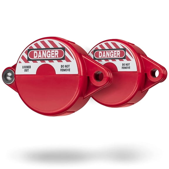 TRADESAFE Gate Valve Lockout Device, Valve Lockout for 1” to 2-1/2” Handle Diameter, 3/4" Stem Diameter, 2 Pack
