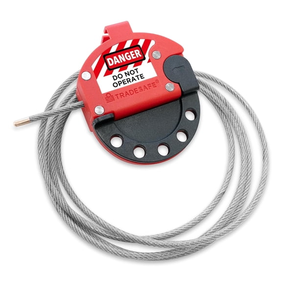 TRADESAFE Lockout Tagout Cable Lock, Adjustable Cable Lock Out Tag Out Device, 6ft