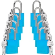 TRADESAFE Lockout Tagout Locks, Aluminum Padlocks Keyed Different, Blue Loto Locks 10 pcs, 2 Keys Each