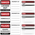 thumbnail image 1 of TRADESAFE Lockout Tagout Locks Labels, Padlock Labels in English, Spanish, French, LOTO Locks Safety Stickers, 60 pcs, 1 of 9