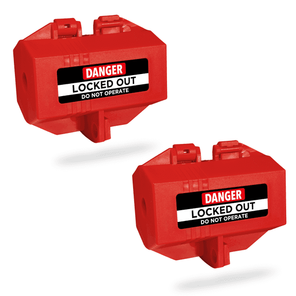 TRADESAFE Lockout Tagout Plug Lock, 110-125 Volt Plug Lockout for Electrical Plugs with 1-3/4" Diameter, 2 Pack