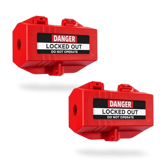 TRADESAFE Lockout Tagout Plug Lock, 110-125 Volt Plug Lockout for Electrical Plugs with 2-1/8" Diameter, 2 Pack