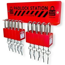 TRADESAFE Lockout Tagout Station, LOTO Locks Station, 10 Lockout Locks Included, 2 Keys Each