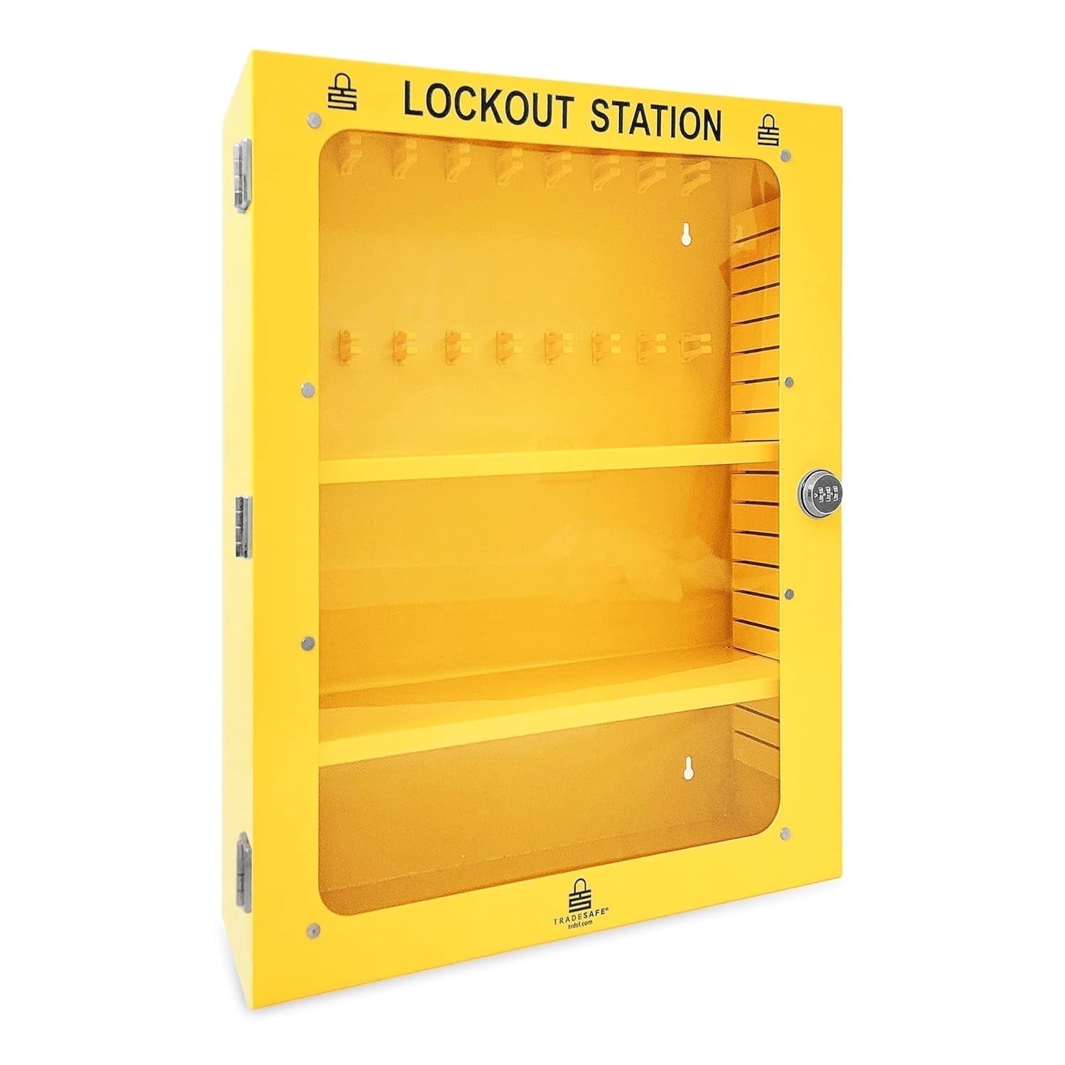 TRADESAFE Lockout Tagout Steel Storage Cabinet, LOTO Kit Station ...