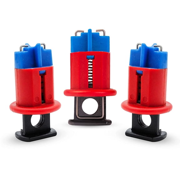 TRADESAFE Miniature Circuit Breaker Lockout Device, Pin In Standard Breaker Lock, 3 Pack