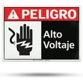 thumbnail image 1 of TRADESAFE PELIGRO ALTO VOLTAJE Danger High Voltage Wall Sign, 14” x 10”, 40 Mil Aluminum Danger Sign, 1 of 6