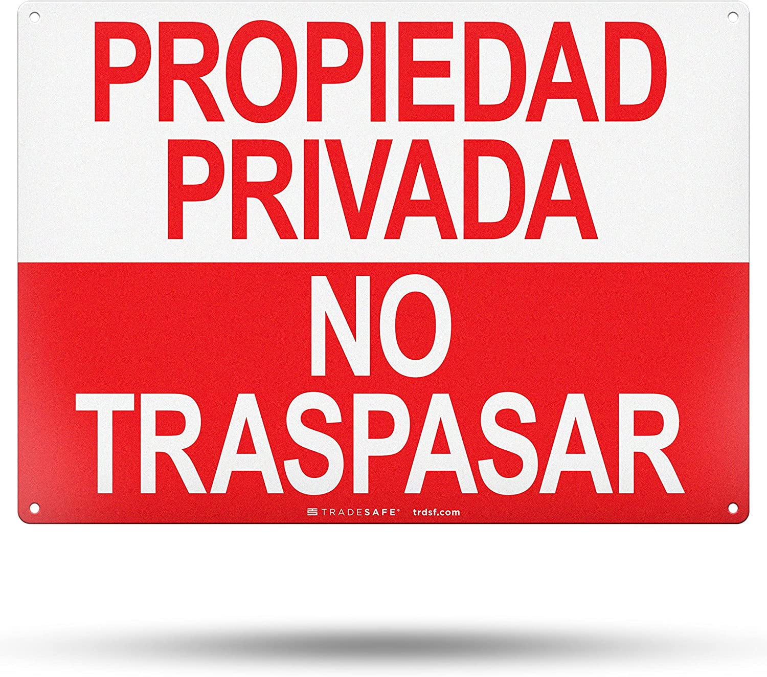 "No Traspasar / No Trespassing" Schild Aus Alu – Mit Integriertem Pfahl Für Privatgrundstück & Garten