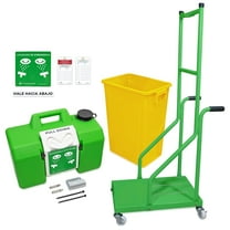 TRADESAFE Portable Eye Wash Station, Emergency Eye Wash Station OSHA Approved with Cart and Wastebin