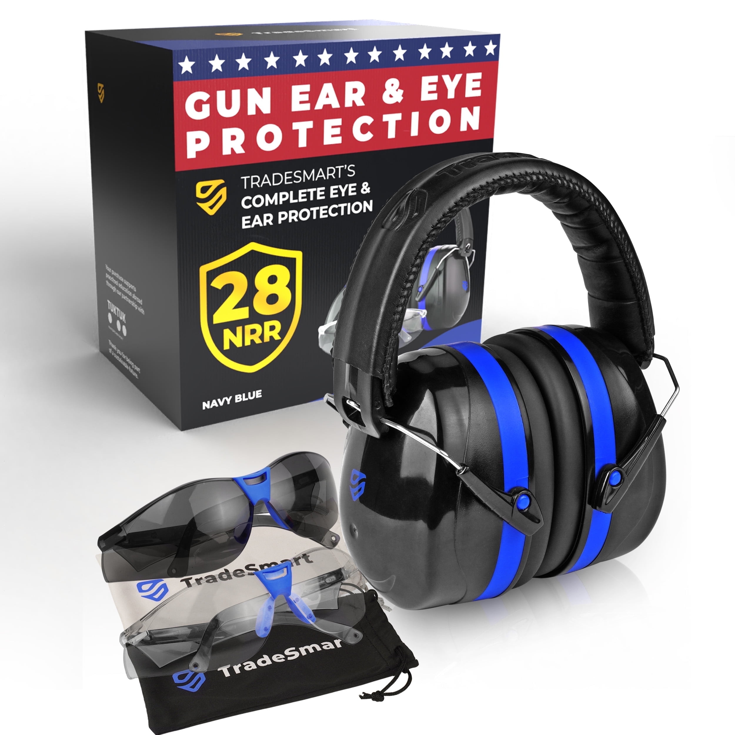 BeiQuan TRADESMART Shooting Range Earmuffs And Glasses - Safety Eye And