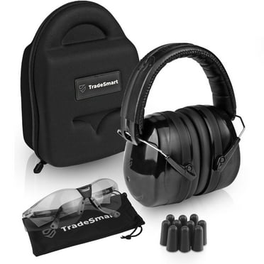 TradeSmart Eye and Ear Protection for Shooting, NRR 28 with Hard Case