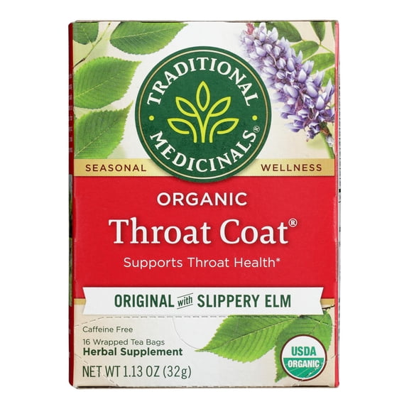 TRADITIONAL MED - Soothing Herbal Tea for Throat Health - 1.13 OZ, Case of 6