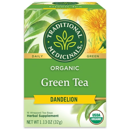 Traditional Medicinal Green Tea with Dandelion Herbal Detox Support