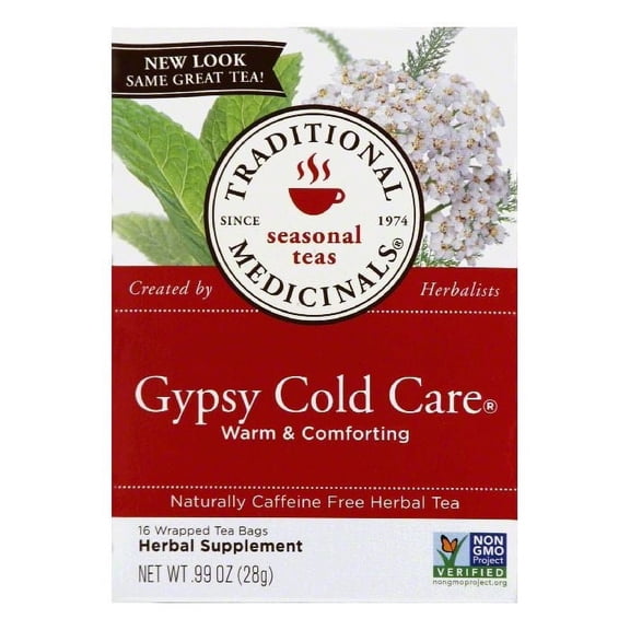TRADITIONAL MEDICINALS TEA GYPSY COLD CARE, 16 BG (Pack of 6)