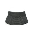 thumbnail image 1 of Time and Tru Women's Straw Visor Hat, Black, 1 of 3