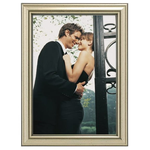 Malden International Designs Traditions Molding Wooden Picture Frame, 4x6, Silver