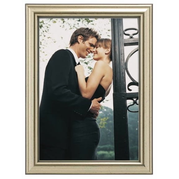 Malden International Designs Traditions Molding Wooden Picture Frame, 4x6, Silver