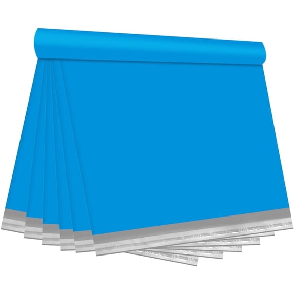 TRAEKESYI Blue Poly Mailers 10x13, 100 Pack - Waterproof, Strong Adhesive Shipping Bags for Clothing and Small Businesses - Durable Mailing Envelopes