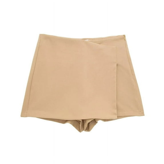 TRAF Woman Black Mini Skirt Shorts Women Asymmetric Skort For Women High Waist Summer Skirt Woman Casual Bermuda Shorts