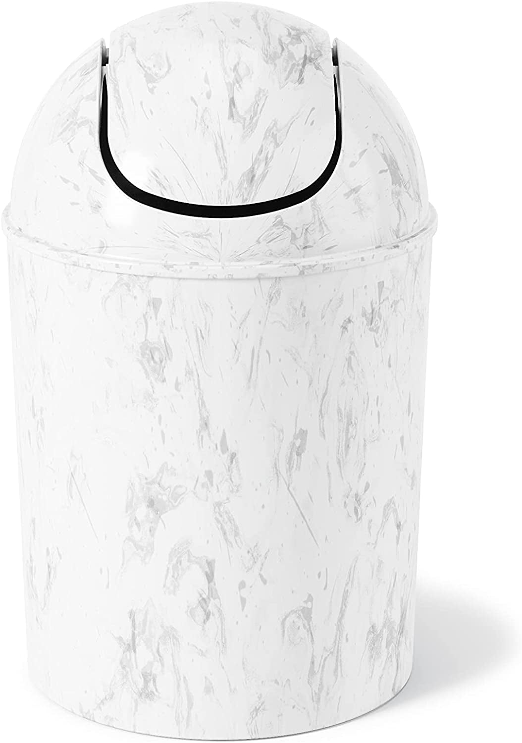 TRAHOO1.25Gallon Mini Waste Can w/SwingTop Lid Small Garbage Bin
