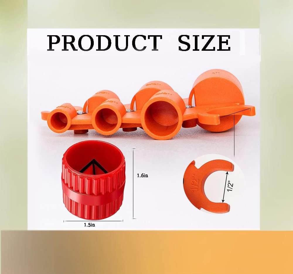 TRAHOO1/4'' 1'' Depth Gauge and Pipe Deburring Tool Kit, 1/8'' to 1