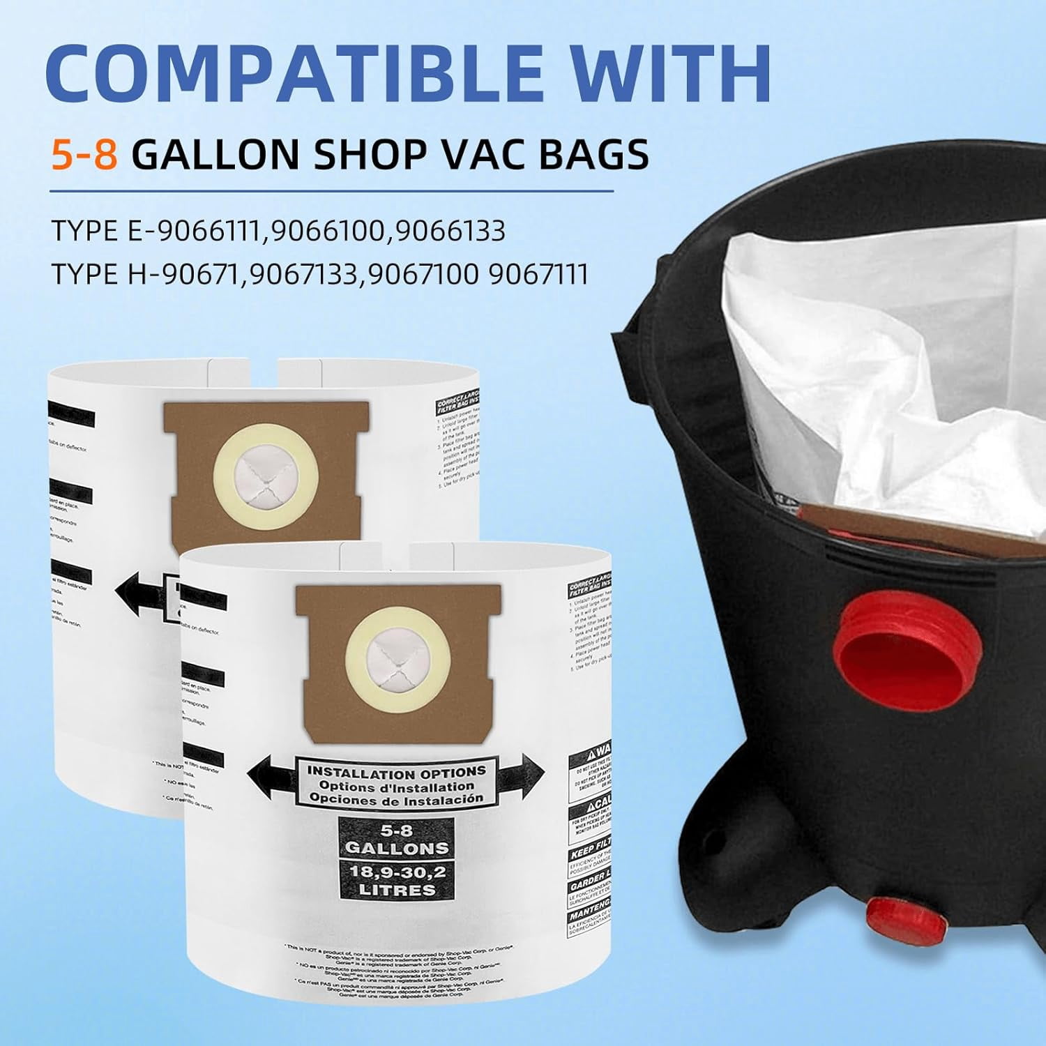 5 Gallon Shop Vac Bagsnull