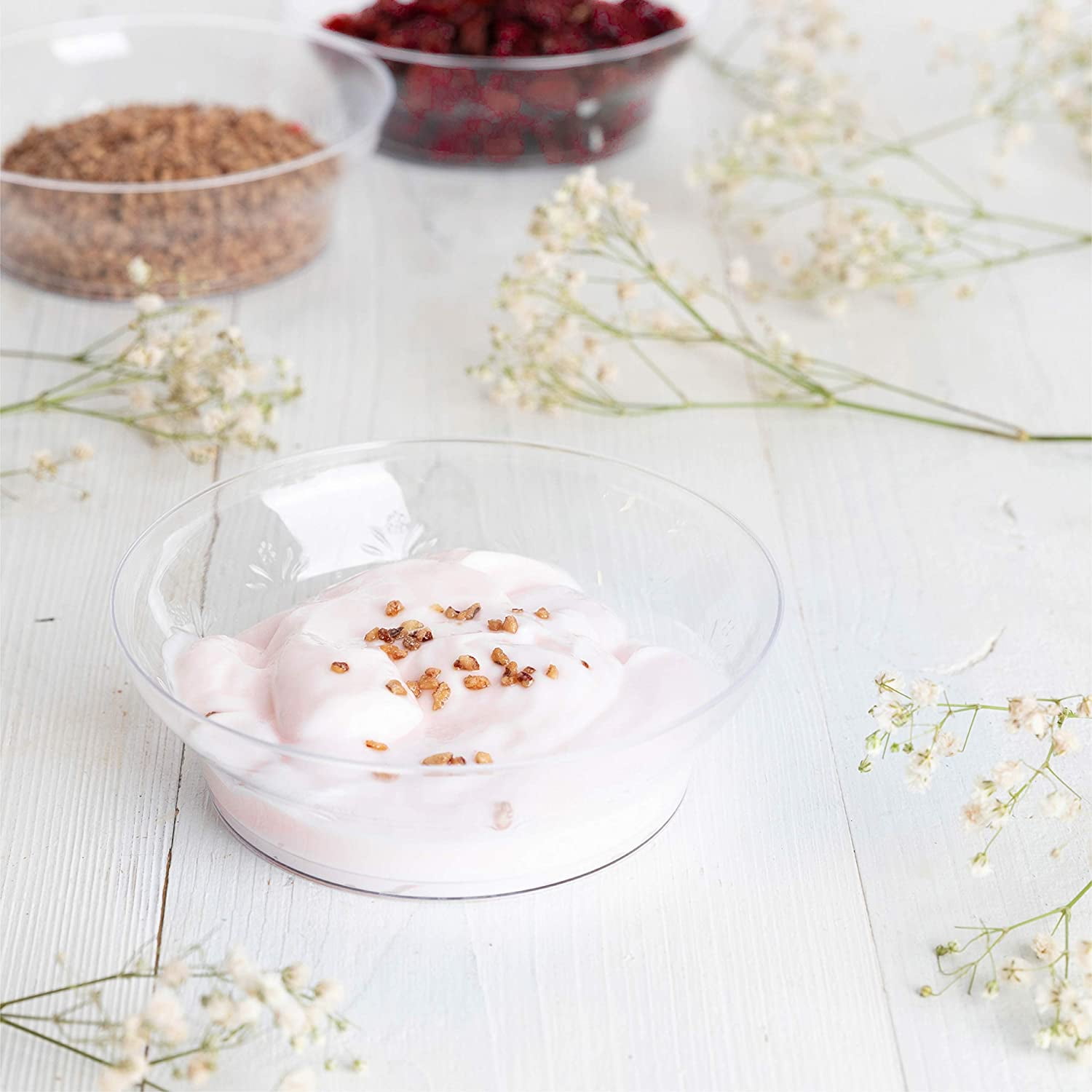 TRAHOO10 ounce Premium Heavy Weight Crystal Clear Disposable Plastic