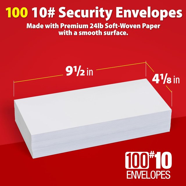 TRAHOO100 Pack 10 Security Tinted Envelopes SelfSealing Business
