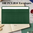 TRAHOO100 Pack Dark Green 10 Business Envelopes, Standard Envelopes