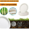 TRAHOO100 Pack Paper Plates 6 inch 100 Compostable Paper Plates