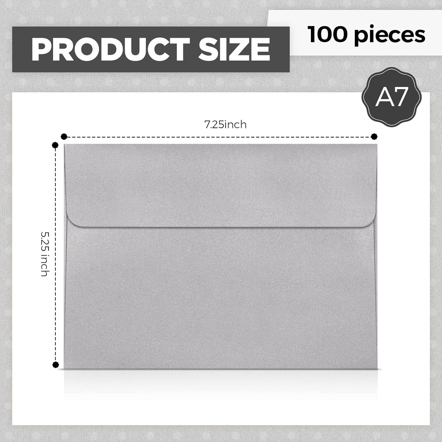 TRAHOO-100 Pcs 5x7 Metallic Invitation Envelopes for 5 x 7 Cards ...