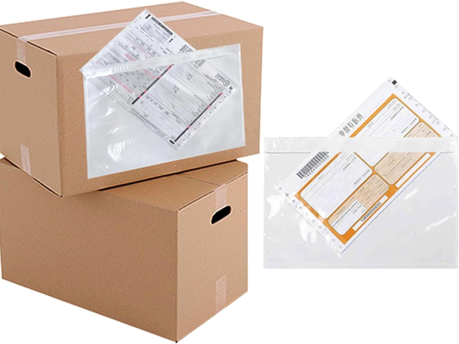 TRAHOO100 Pcs7.5x5.5 Packing List Mailing Envelopes Shipping