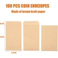 TRAHOO100 Pcs Small Coin Envelopes 2.25" x 3.5" with Gummed Flap
