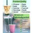 TRAHOO[100 SETS] 12 oz Clear Plastic Cups with Lids and STRAWS