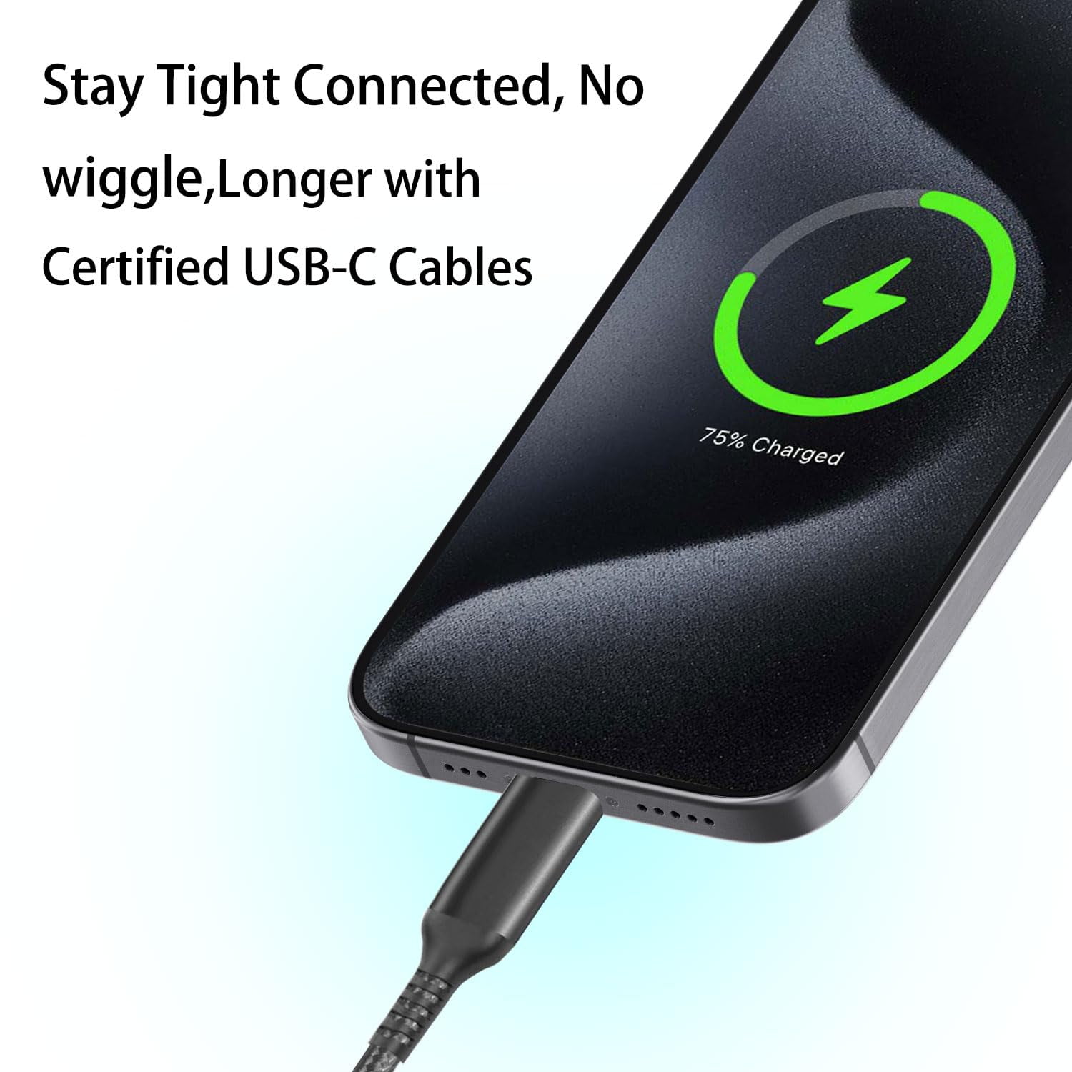 TRAHOO10FT USB Type C Charging Cable Grey, Long Android Auto Cable