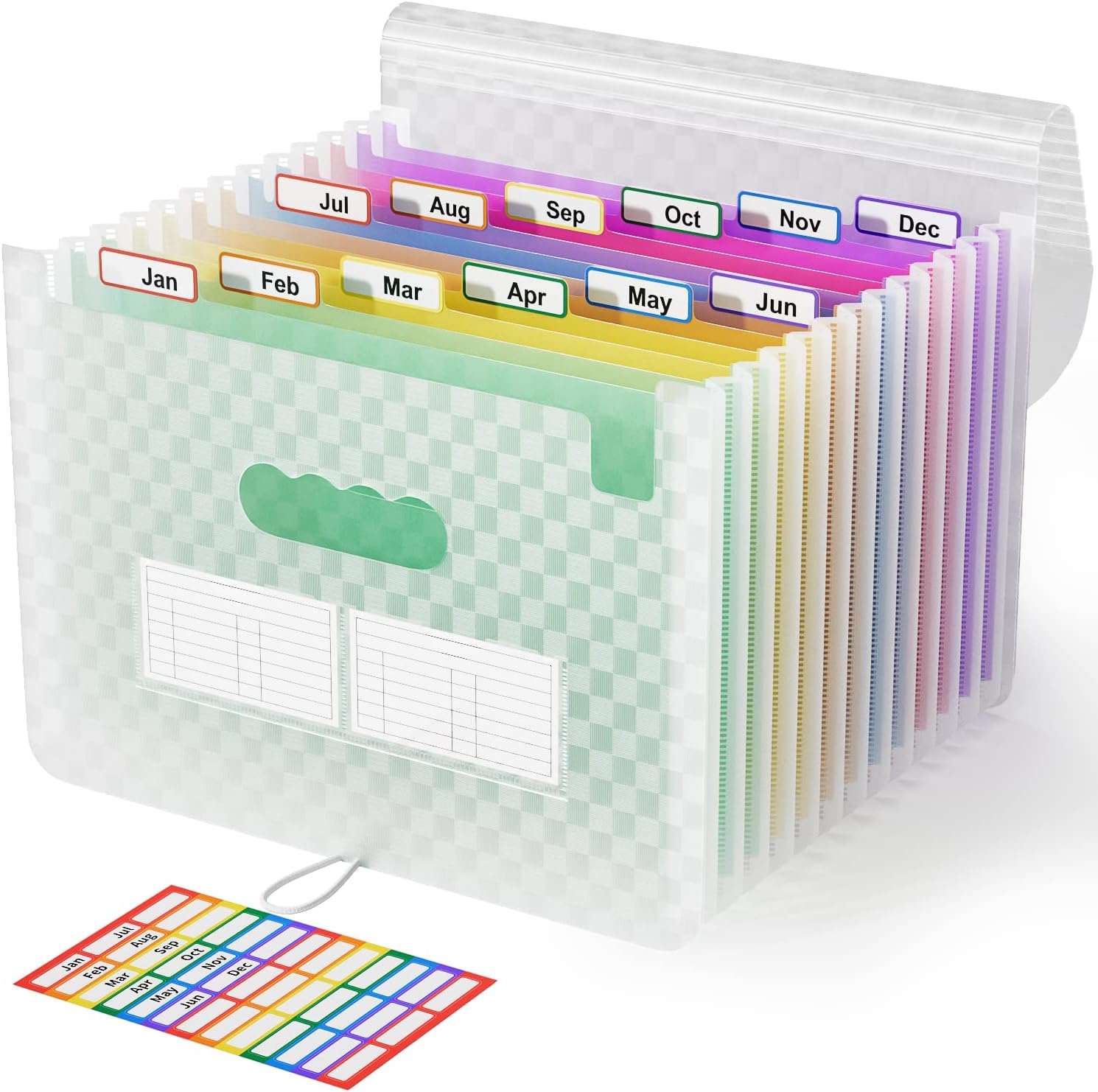 TRAHOO12 Pockets Accordion File Organizer Expanding File Folders