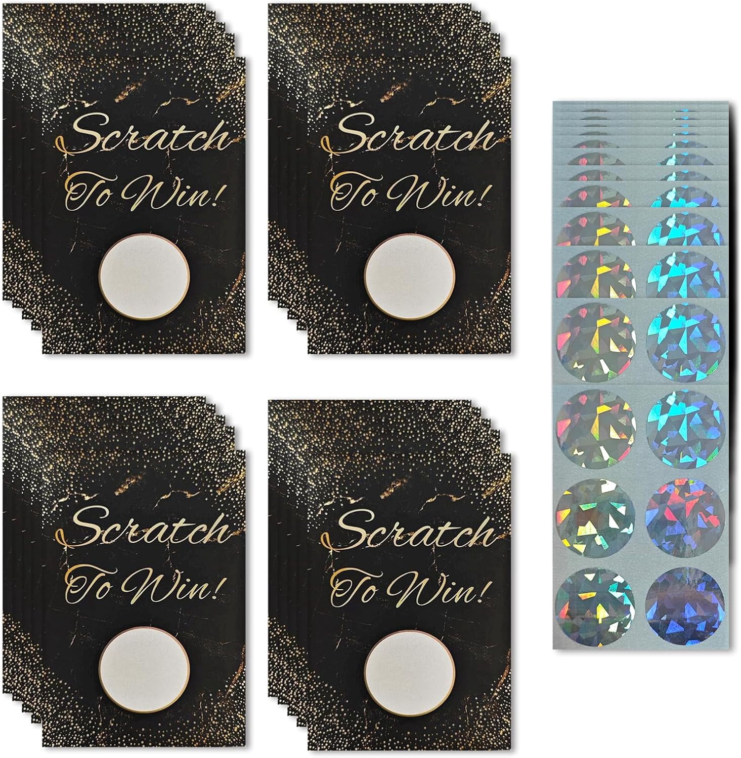 120 Scratch Off Cards For Small Business & Events – Blank Gift Cards For Weddings, Birthdays, Parties