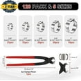 TRAHOO120PCS 5 Sizes PEX Clamps Kit with Plier, 1/2'', 3/4'', 3/8”, 5/