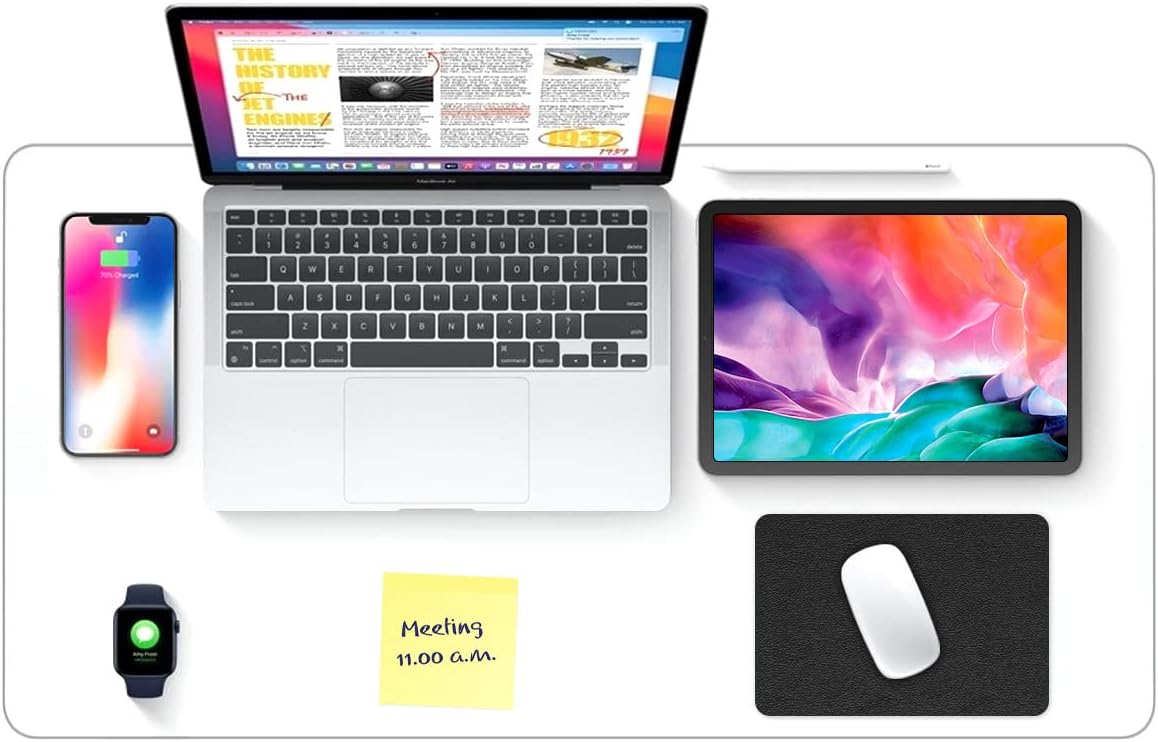 TRAHOO14x24 Inch Clear Desk Pad Protector, Vinyl Desk Cover Protector