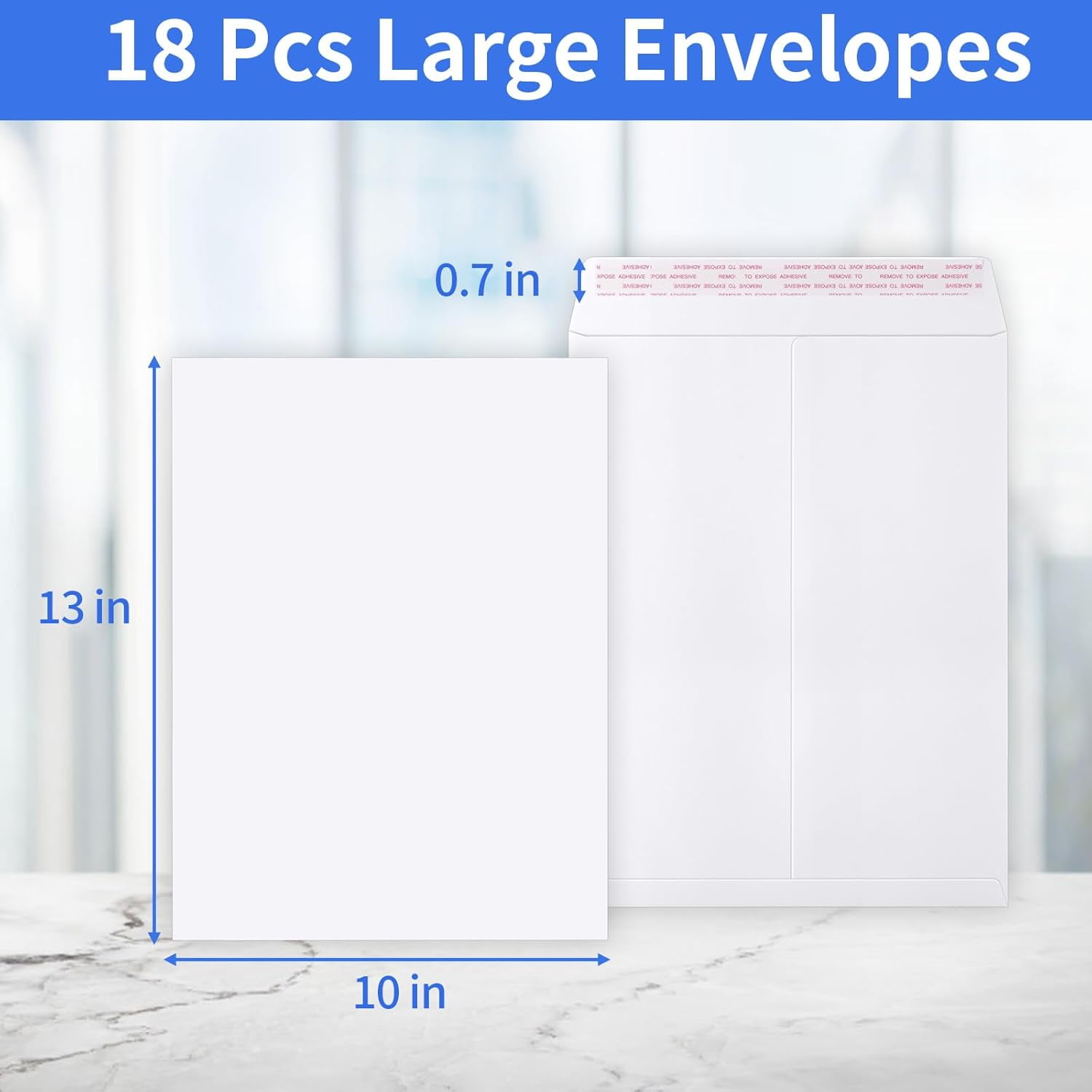 TRAHOO18 Pack Catalog Envelopes Self Seal, 10 x 13 Inches Catalog