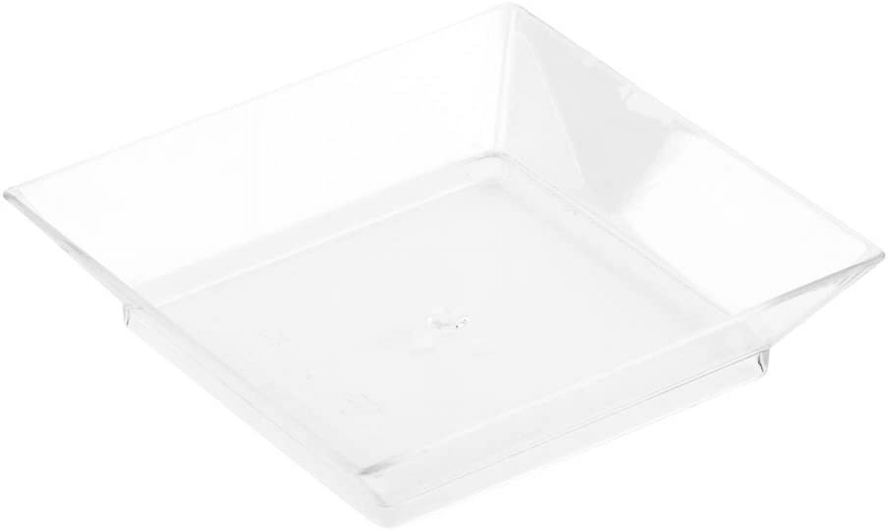 TRAHOO2.5 x 2.5 Inch Mini Tasting Plates 20 Disposable Square Plastic