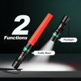 TRAHOO-2 Pack Traffic Wand,11 Inch Flashlight Led Traffic Control Baton ...