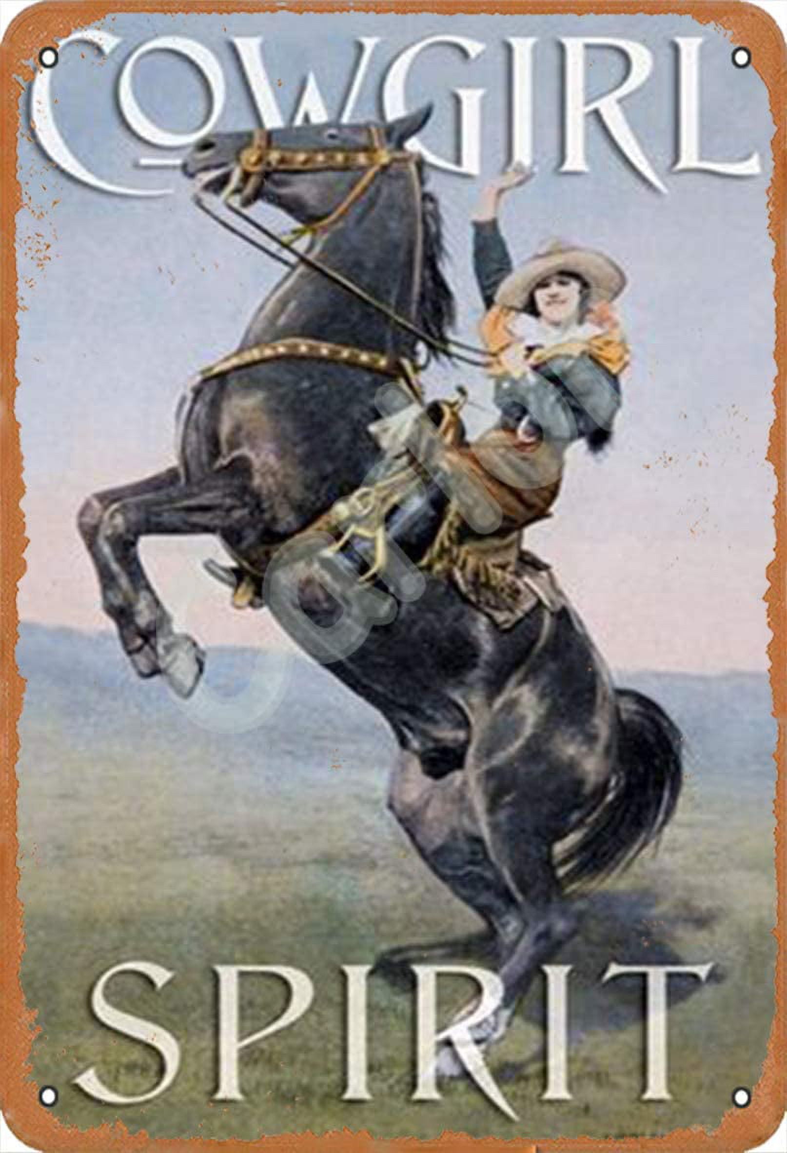 TRAHOO-20*30CM-Cowgirl Spirit Western Cowboy Series Poster Chic Art Print Advertising Poster ...
