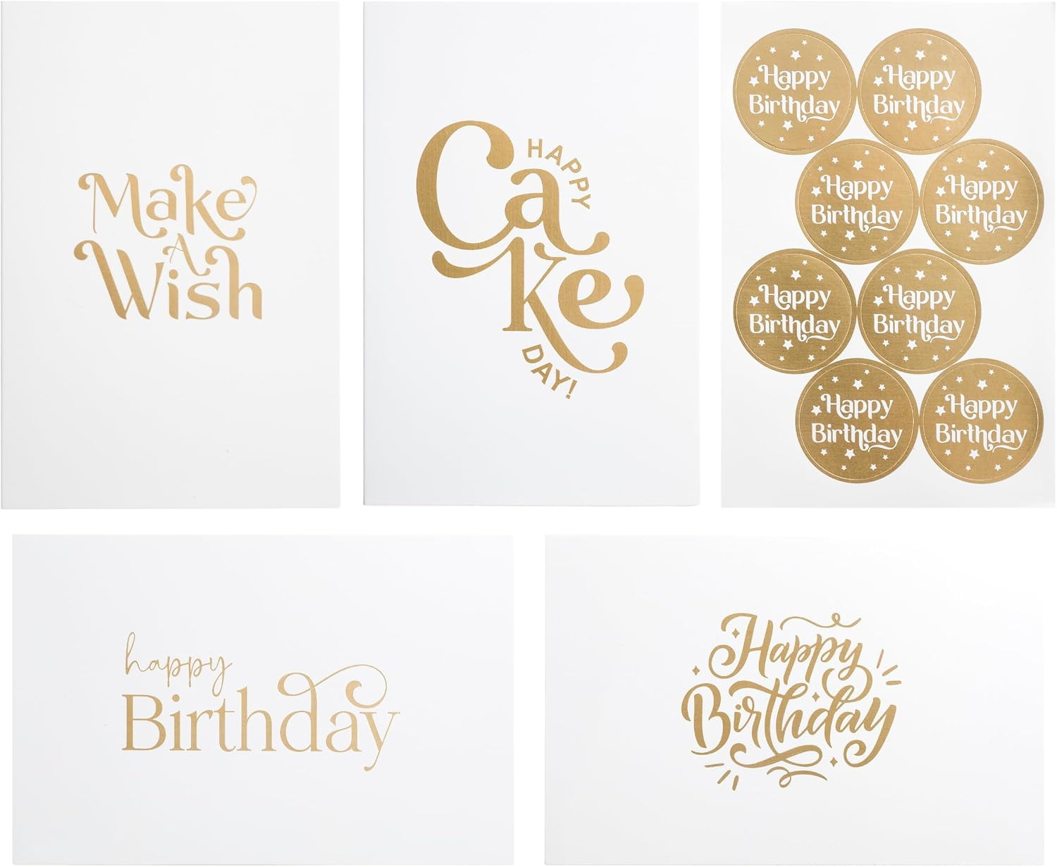Juvale 48 Pack Assorted Blank Happy Birthday Cards Bulk With Envelopes, Greeting Cards With 6 Colorful Designs (4x6 In - View #2