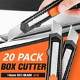 TRAHOO20 Pack Utility Knife, Box Cutter Retractable, Box Knife for
