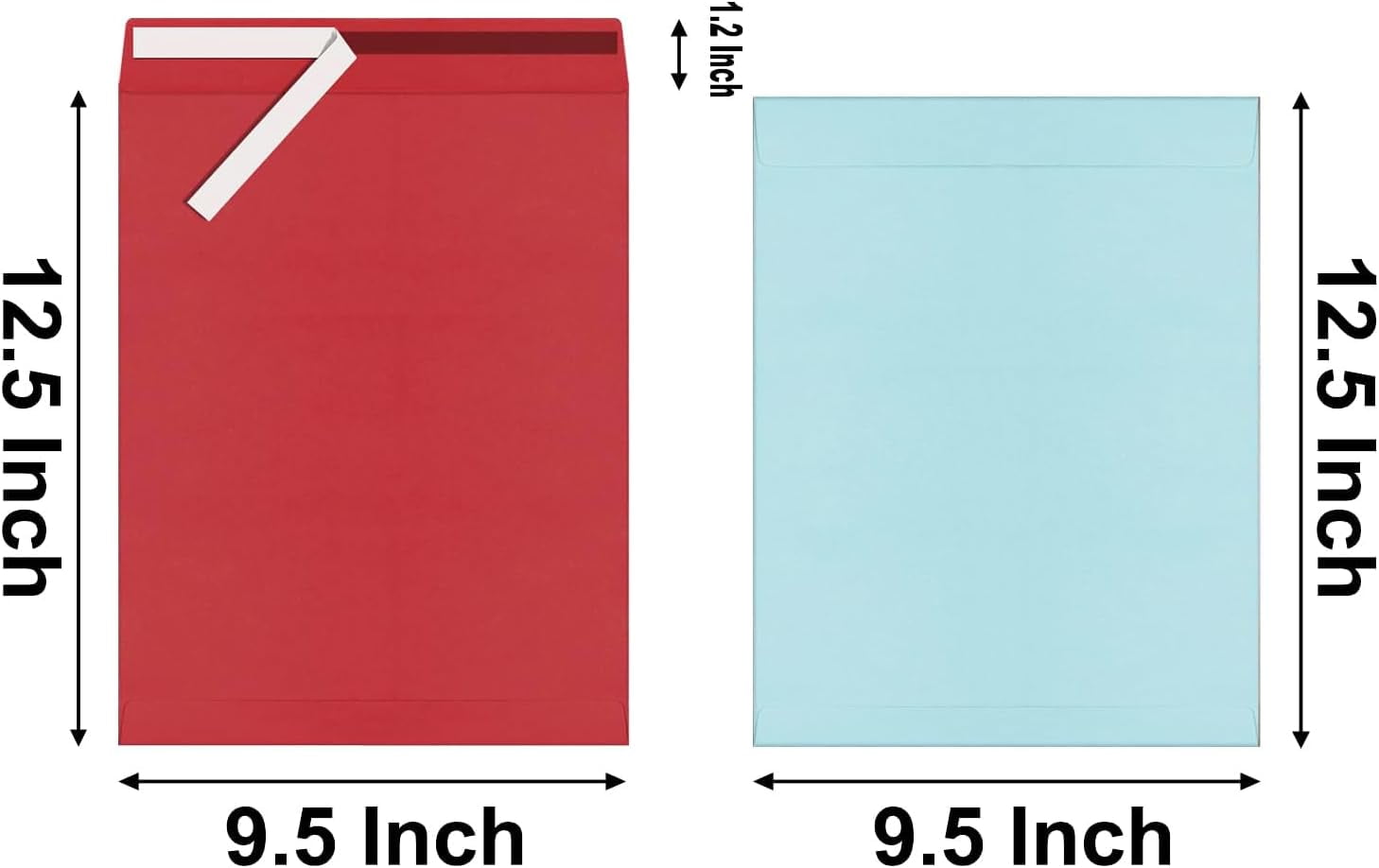 TRAHOO20 Pcs 9.5x12.5 inches Colored Catalog Envelopes self Seal 28lb