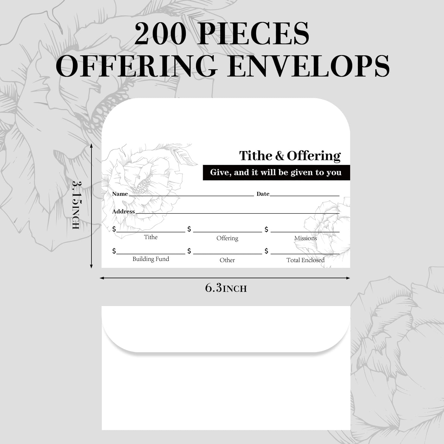 TRAHOO-200 Pieces Church Envelopes for Tithe and Offering: Tithing ...