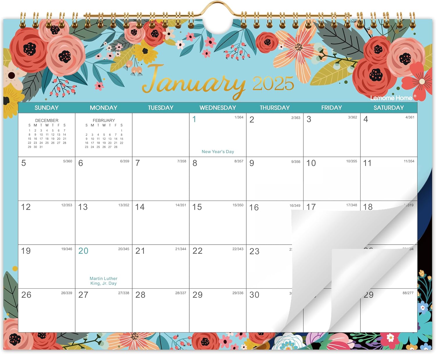 TRAHOO2025 Calendar Wall Calendar 2025, Jan.2025 Dec.2025, 8.5" x