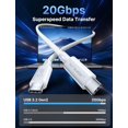 TRAHOO20Gbps Data Transfer Cable, USB C to USB C 3.2 Gen 2 Cable